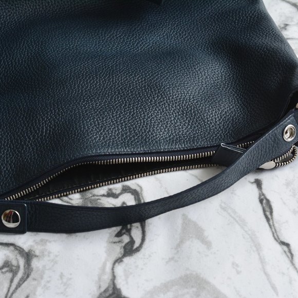 All Saints Kita Small Leather Backpack in Marine Blue - Picture 4 of 12